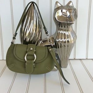 Banana Republic Green Leather Handbag /Wristlet